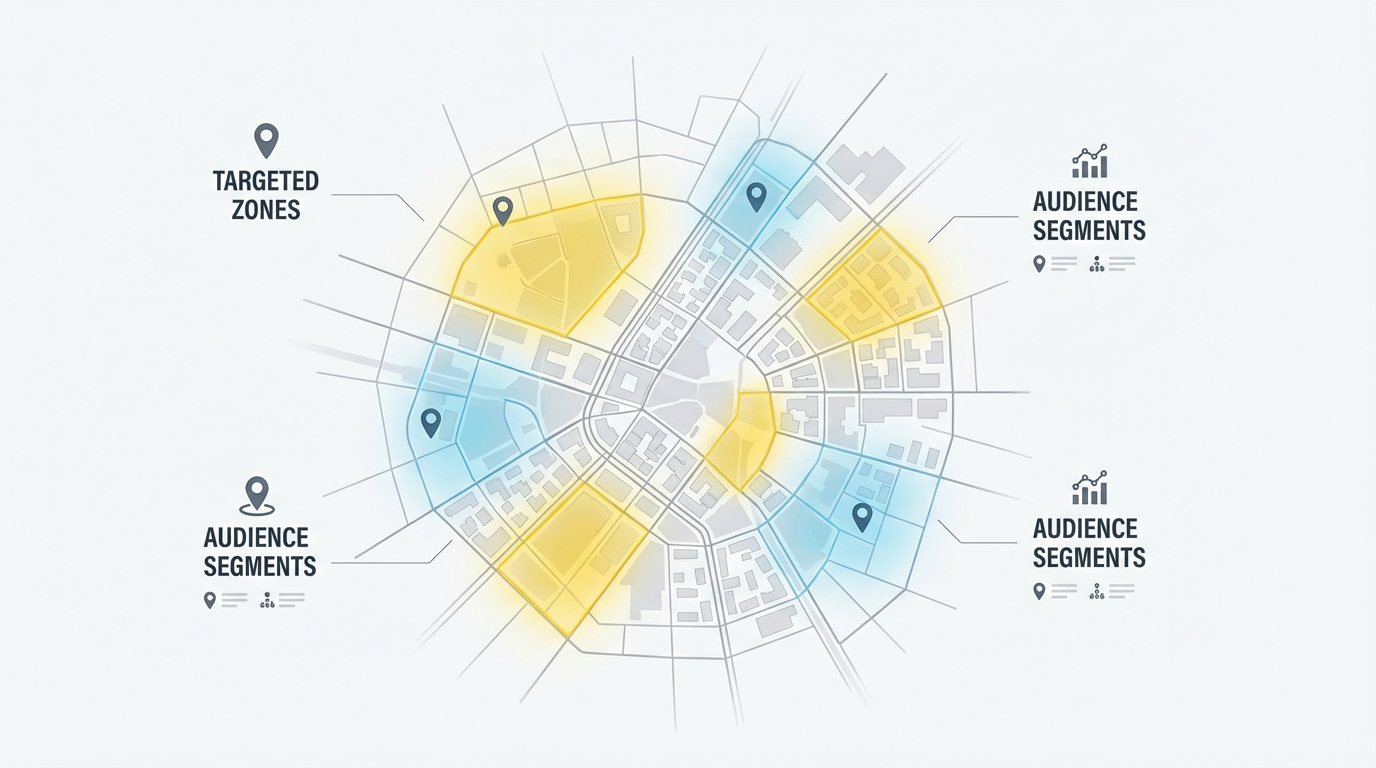 Zielgruppen-Targeting auf einer Karte